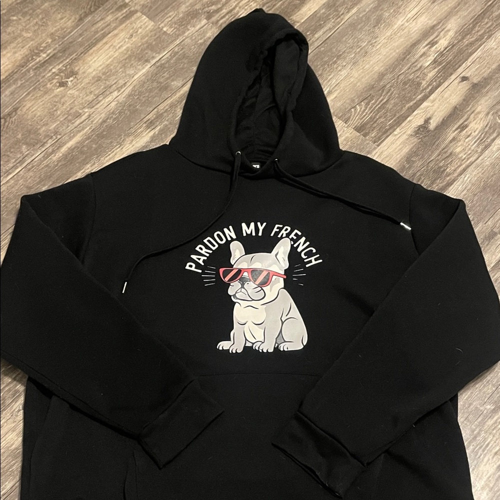 Black Graphic Hoodie